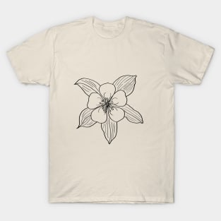Colorado State Flower : Rocky Mountain Columbine T-Shirt